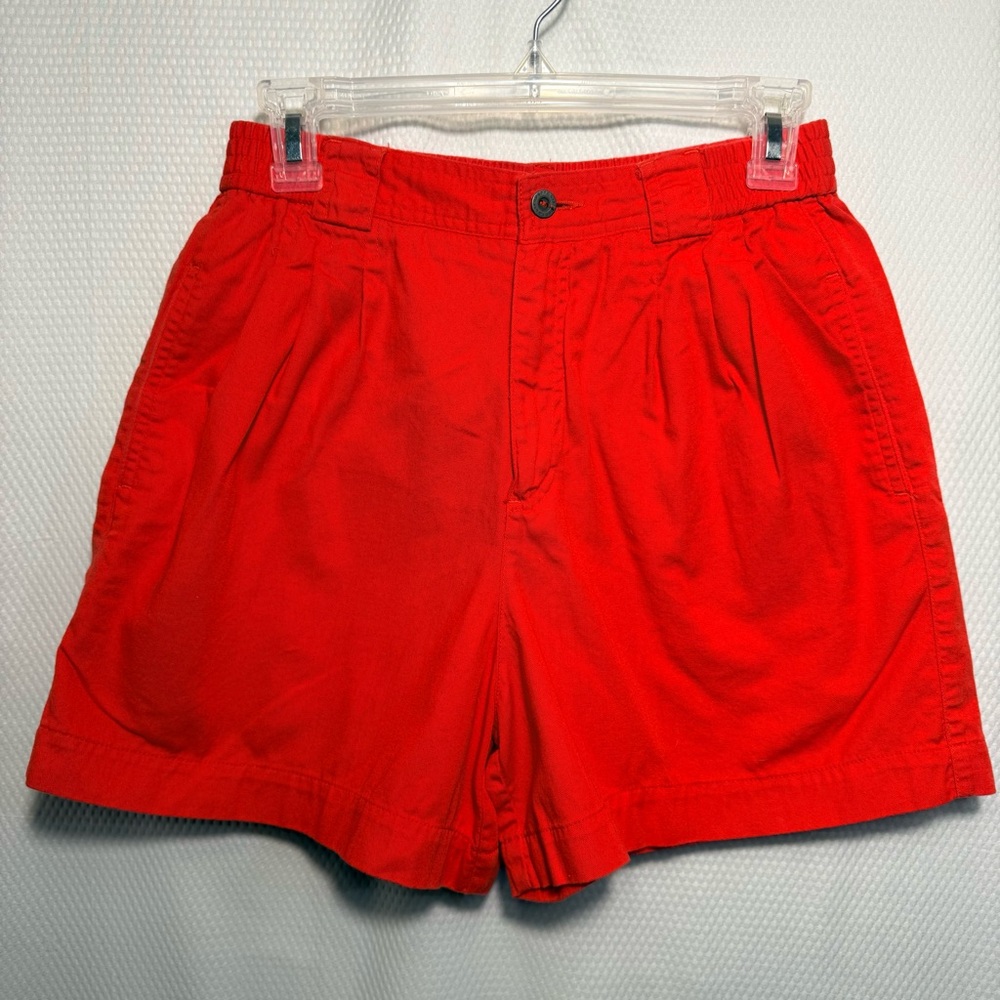 Vintage Lizsport Red Pleated Shorts
